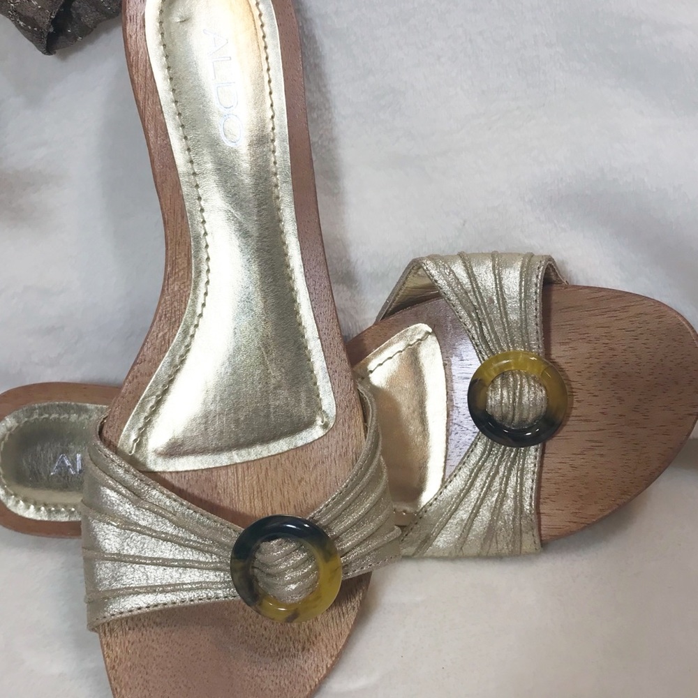 ALDO Gold Sandals